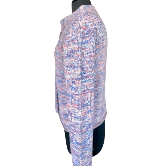 French Connection Wool Angora Blend Double Breasted Wrap Mock Neck Sweater Sz L - Picture 4 of 6